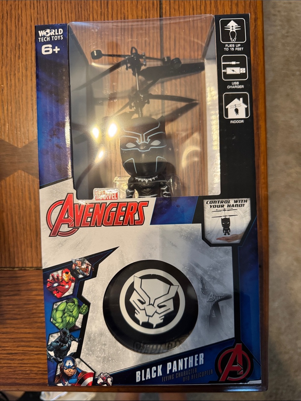 Marvel Black Panther Flying Figure Toy - Black & Silver